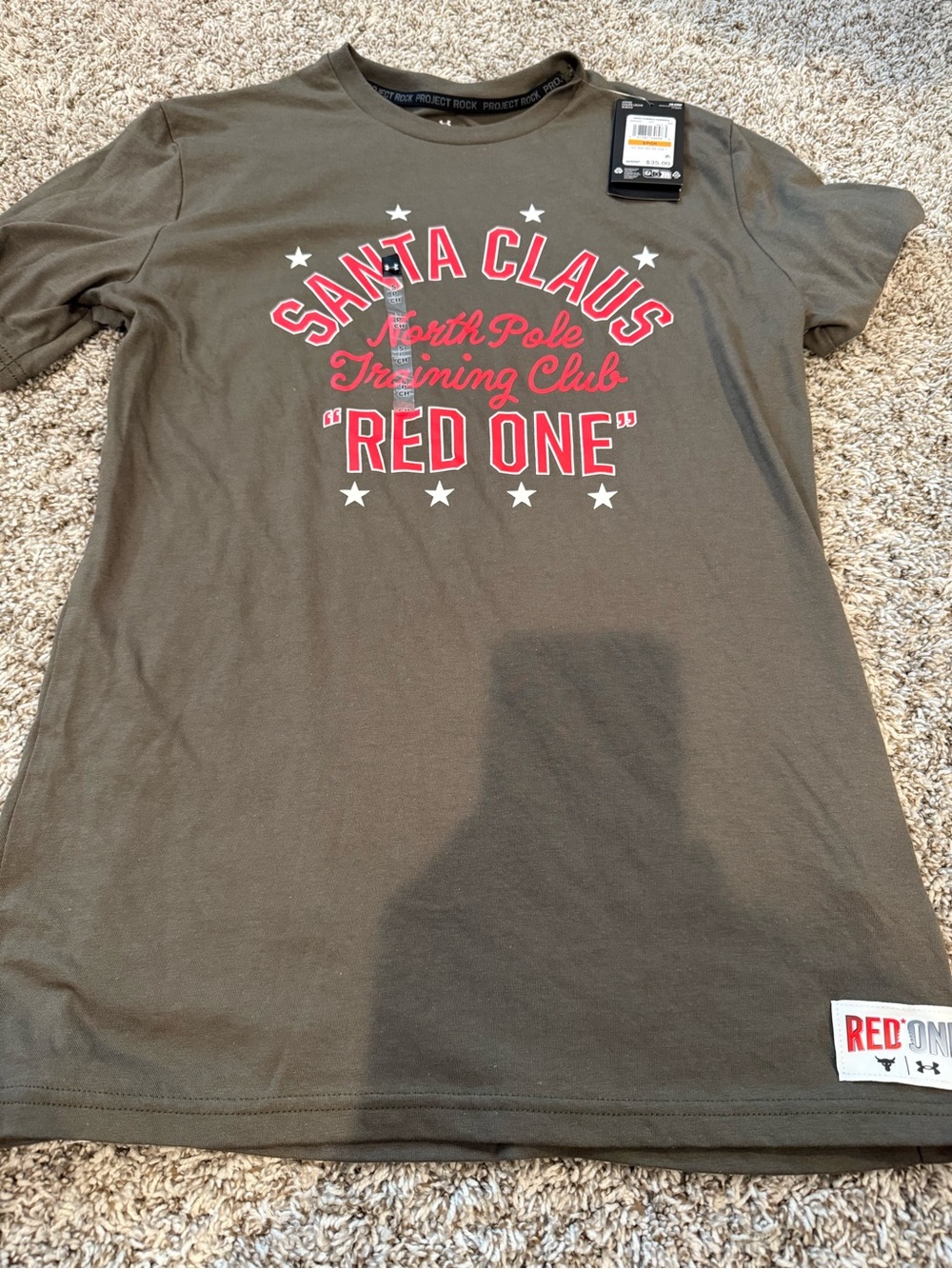 Under Armour Men’s Olive Green Graphic 'Santa Claus Red One' Tee